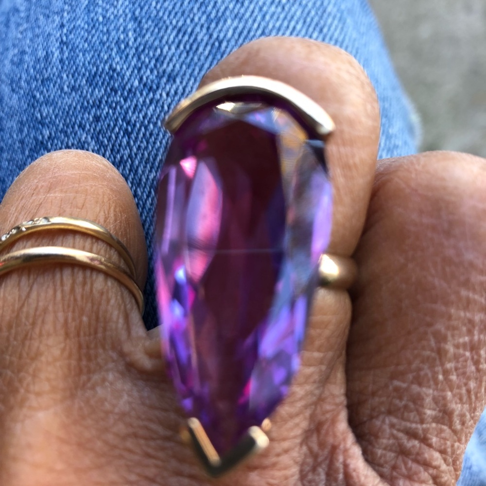 Amethyst 14k gold ring - Picture 3 of 8